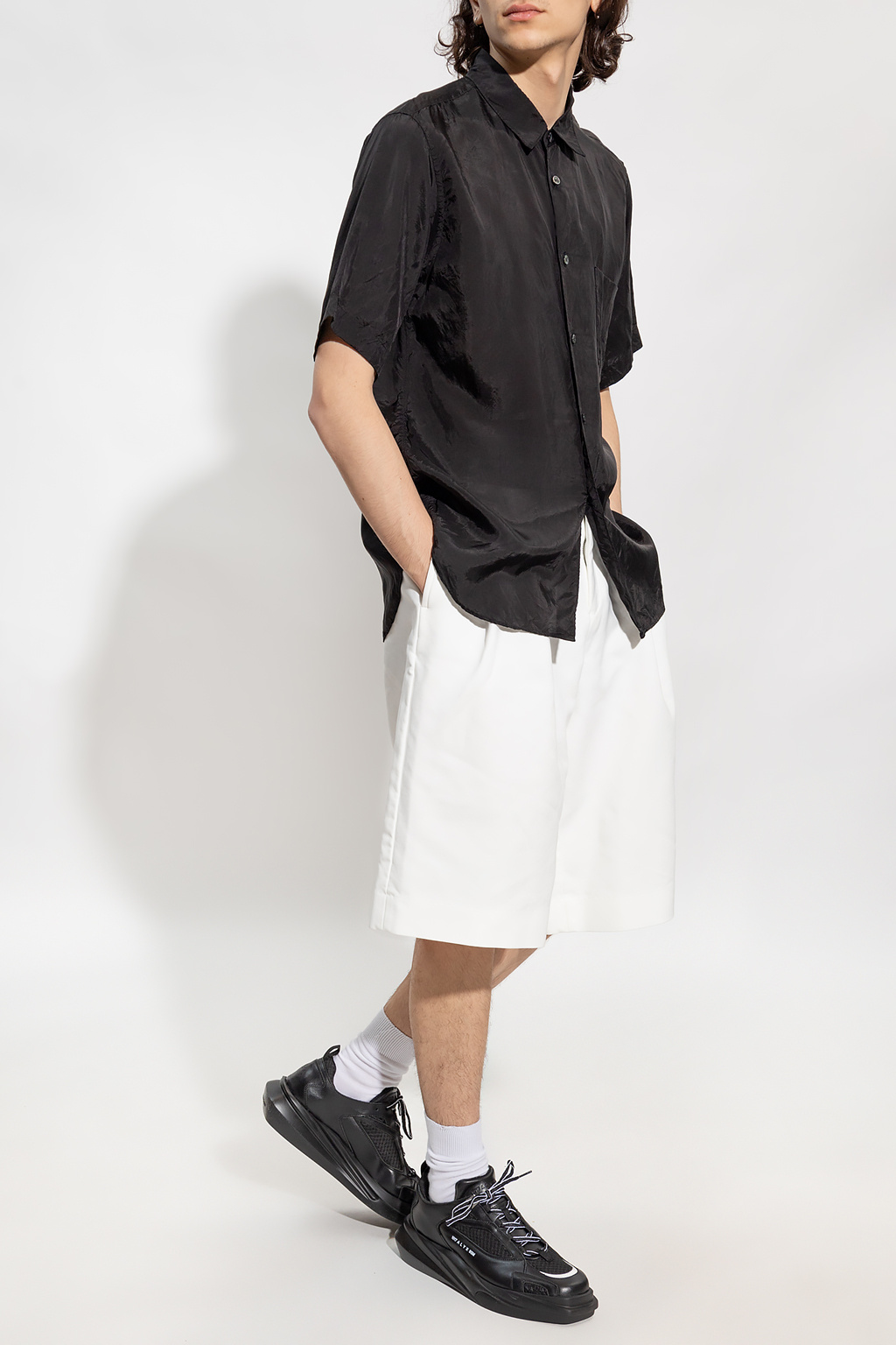 miu miu high waisted drawstring track pants item - SchaferandweinerShops TW  - White Shorts with pleat details Comme des Garçons Homme Plus